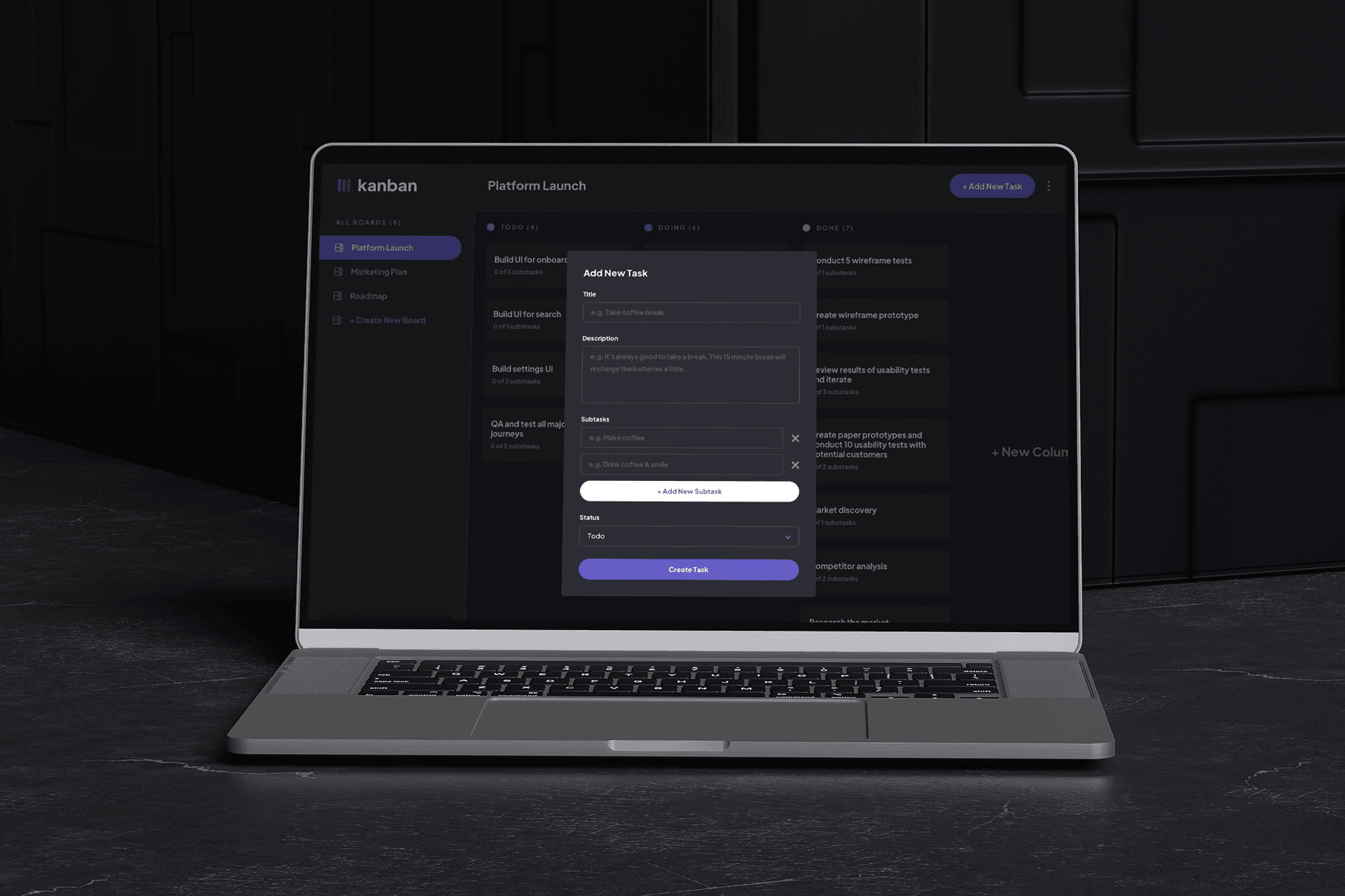 Kanban Task Manager - Productivity Tool developed by Full Stack Developer Nivyan